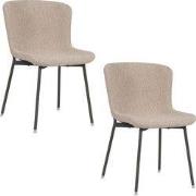 Housecraft Living Maryan Eetkamerstoelen Off White/ Gebroken wit - Set...