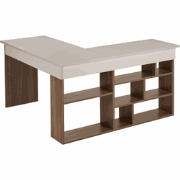 Hoekbureau met 8 open opbergvakken aan de zijkant L130 cm - ORGANIS