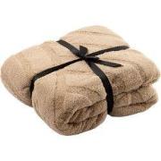 LESLIE - plaid 150x200 cm - 100% gerecycled polyester - Irish Cream - ...