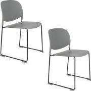 Housecraft Living Stacks Stapelbare Eetkamerstoelen Grijs - Set van 4