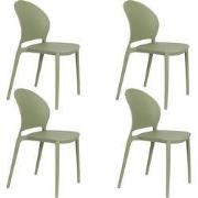 Housecraft Living Sjoerd Tuinstoelen/ Eetkamerstoelen Kunststof Groen ...