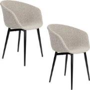 Housecraft Living Charly Eetkamerstoelen met armleuning - Set van 2