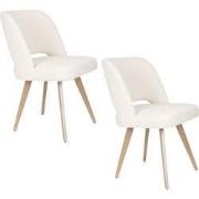 Housecraft Living Yves Eetkamerstoelen Wit - Set van 2