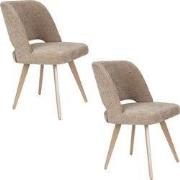Housecraft Living Yves Eetkamerstoelen Bruin - Set van 2