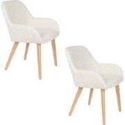 Housecraft Living Loua Eetkamerstoelen Off-White - Set van 2