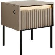 Meubella - Nachtkastje Timoteo - Beige - 46 cm