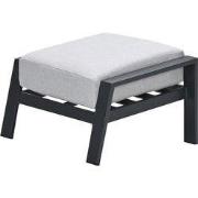 Lincoln aluminium voetenbank - carbon black - valley sand