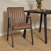 Eetkamerstoel Tivoli met armleuning | Bull Brown - 52 x 88 x "65" -> "...