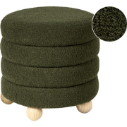 CHILLY - Poef - Groen - Bouclé
