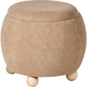 ANNABELLA - Poef met opbergruimte - Lichtbruin - Bouclé