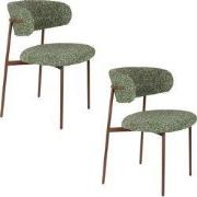 Housecraft Living Claes Eetkamerstoelen Gemêleerd Groen - Set van 2