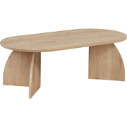 Salontafel met ovaal blad en gebogen poten L120 cm - SELENE