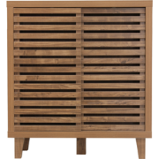 Dressoir met 2 schuifdeuren en open latten L80 cm - LIAM