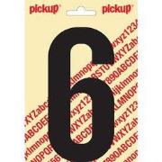 Plakcijfer Nobel 150mm zwart 6