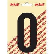 Plakcijfer Nobel Sticker zwarte cijfer 0