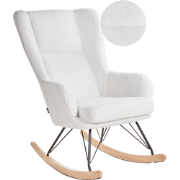 LUOMA - Schommelstoel - Off-white - Bouclé