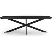 Eettafel Deens Ovaal - Zwart - 180cm - Eettafel Jordan