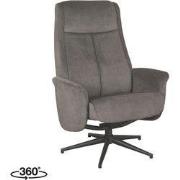 LABEL51 Fauteuil Bergen - Antraciet - Cosmo - Excl. Hocker
