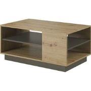 Meubella - Salontafel Ashley - Eiken - Grijs - 100 cm