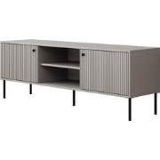 Meubella - TV-Meubel Ilux - Grijs - 158 cm