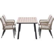 Garden Impressions Kalibo tuinset 5-delig - Penedo tuintafel 160x90 cm