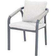 Monti dining fauteuil - carbon black - rope taupe - valley sand