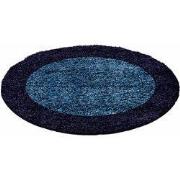 Candy Shaggy Lijstmotief Rond Shaggy vloerkleed - blauw - 160 X 160 RO...