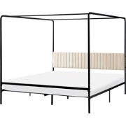 MIRABEAU - Tweepersoonsbed - Zwart - 180 x 200 cm - IJzer