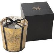 J-Line - Geurkaars M-chic Glas Goud/zwart Large-140u - 21x21x22cm