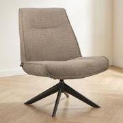 Draaibare fauteuil Marijn teddy taupe