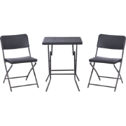 TRAPPETO - Balkonset - Zwart - Synthetisch materiaal