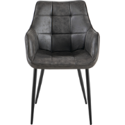 Benoa Eetkamerstoel Lucille Arm CEP 11 Antraciet - set van 2