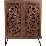 Clayre & Eef Wandkast 90x45x115 cm Bruin Hout Bloemen
