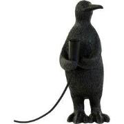 Light & Living - Tafellamp PENGUIN - 16x13x34cm - Zwart