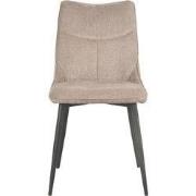 LABEL51 Eetkamerstoel Riv - Clay - - Zwart Metalen Frame