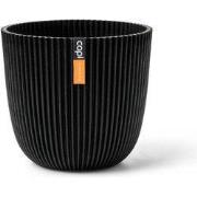 Pot bol Groove 25x23 textiel zwart bloempot