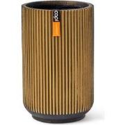 Vaas hoog Groove H21.7 cm zwart goud