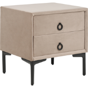 SEZANNE - Nachtkastje - Taupe - Fluweel