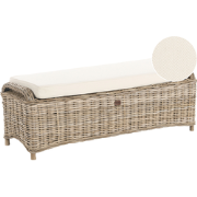 SUSUA - Ottomaan - Gebroken wit - Rotan