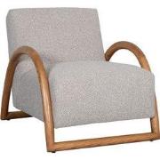 LABEL51 Fauteuil Viggo - Naturel - Royal Boucle - Naturel Houten Frame