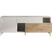 TV-meubel met 2 deuren, 1 lade en 2 nissen L180 cm - MALA