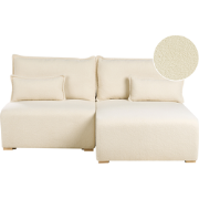 NERBO - Hoekbank - Gebroken wit - Linkszijdig - Bouclé