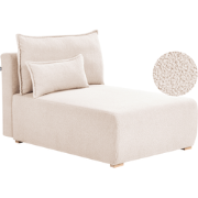 NERBO - Chaise longue - Lichtbeige - Bouclé