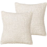 JOARA - Sierkussen set van 2 - Lichtbeige - Katoen