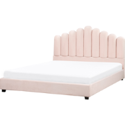 VINCENNES - Waterbed - Pastelroze - 180 x 200 cm - Fluweel