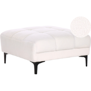 ALNES - Ottomaan - Wit - Polyester