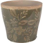 Clayre & Eef Bloempot Ø 12x10 cm Groen Keramiek