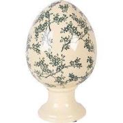 Clayre & Eef Decoratie Beeld Ei Ø 17x28 cm Geel Keramiek