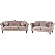 SKIEN - Bankenset - Taupe - Fluweel