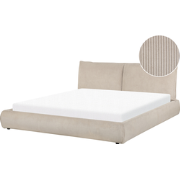 VINAY - Waterbed - Taupe - 180 x 200 cm - Corduroy